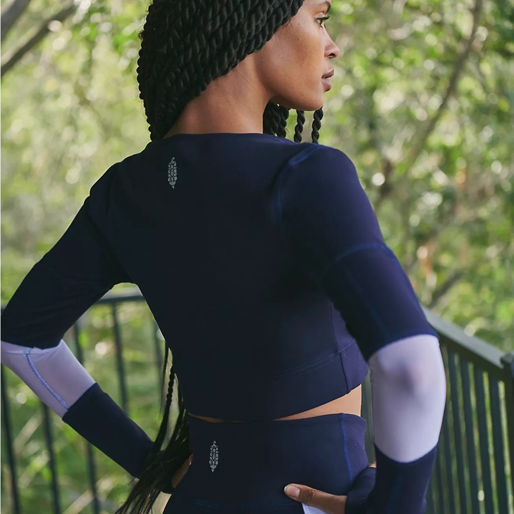 Fp Movement By Free People Navy Crop Top